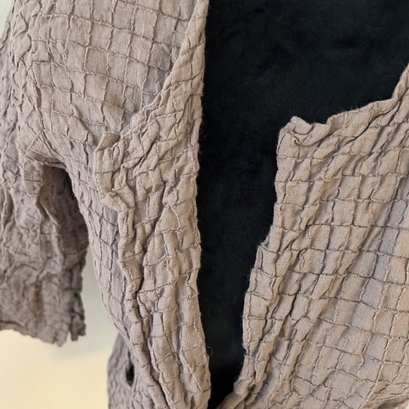 Eileen Fisher Gray-Brown Cotton Jacket Cardigan Sz XS - Picture 3 of 11